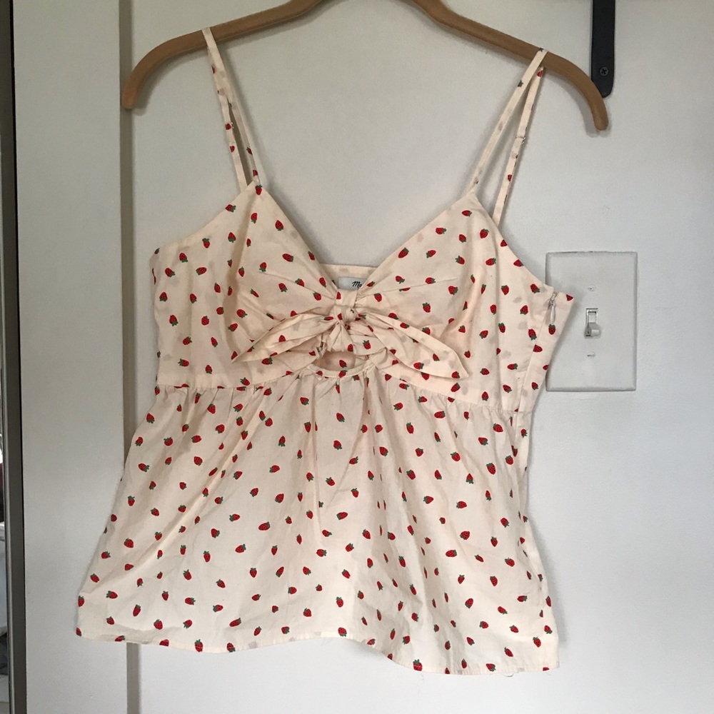Madewell Strawberry Keyhole Cami